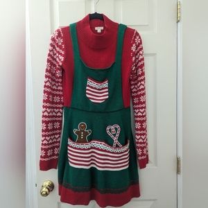 Elf Christmas Sweater Dress